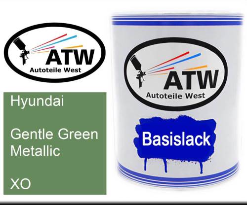 Hyundai, Gentle Green Metallic, XO: 1L Lackdose, von ATW Autoteile West.